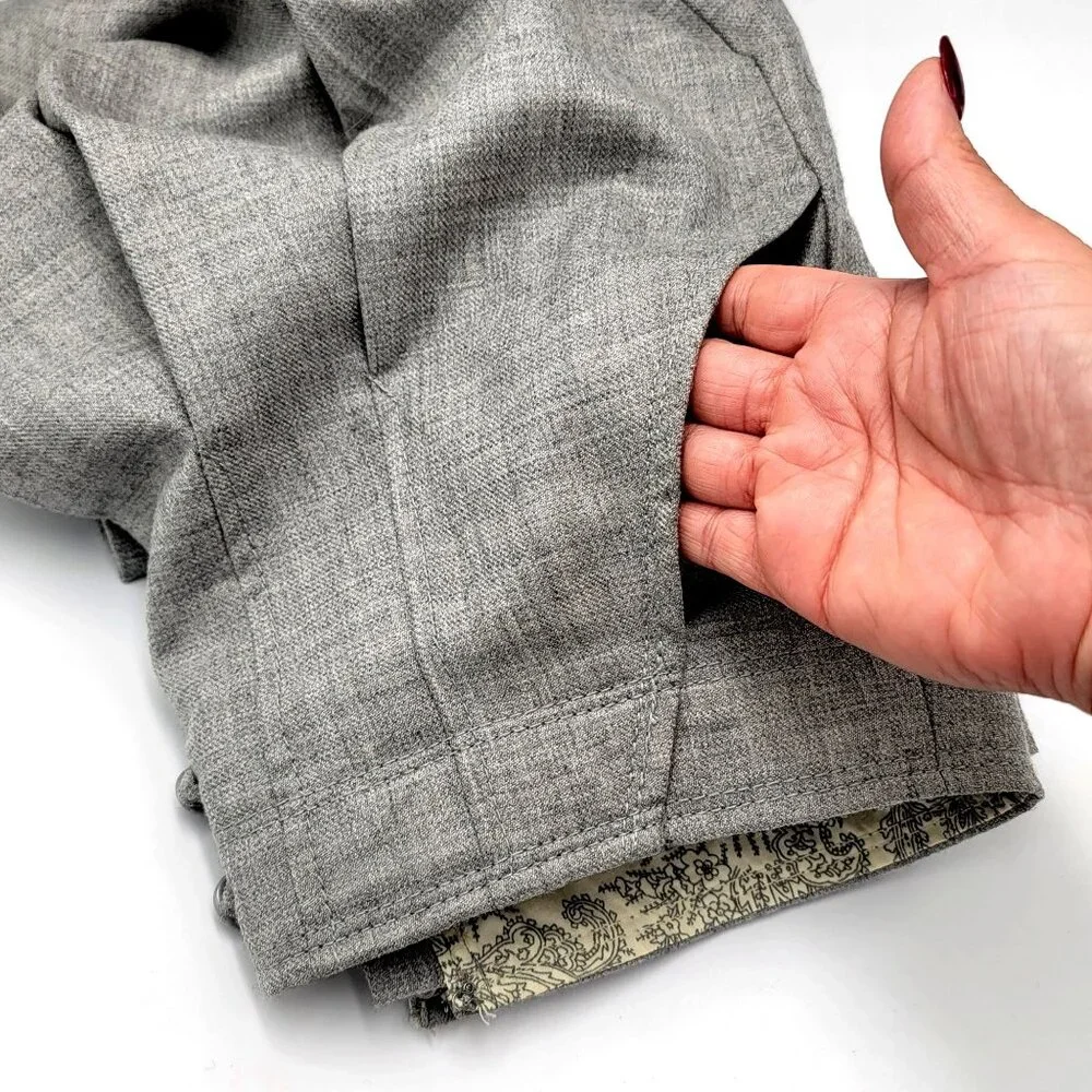 Elevenses Anthropologie Gray Heathered Pleated Wool Mini skirt Size 6 - Picture 6 of 11